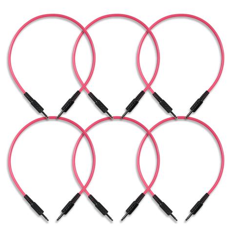 Bored Brain 3.5mm TS Patch Cables | 6-Pack 12 inch PINK
