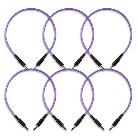 Bored Brain 3.5mm TS Patch Cables | 6-Pack 12 inch PURPLE