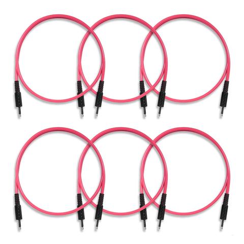 3.5mm TS Patch Cables | 6-Pack 24 inch PINK
