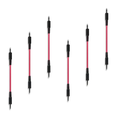 Bored Brain 3.5mm TS Patch Cables | 6-Pack 3 inch PINK