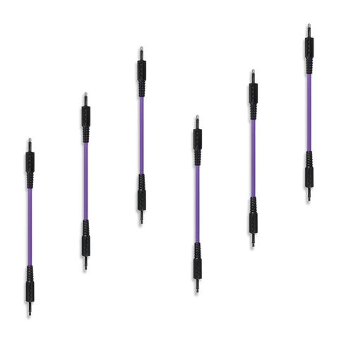 Bored Brain 3.5mm TS Patch Cables | 6-Pack 3 inch PURPLE