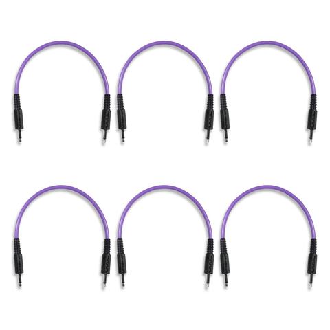 Bored Brain 3.5mm TS Patch Cables | 6-Pack 6 inch PURPLE