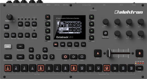 Elektron Octatrack Mk.II OLED with hi resolution encoders, increased dedicated buttons, balanced audio inputs with headroom and an 8 track dynamic performance sampler 