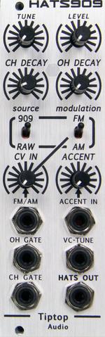 TipTop Audio HATS909 Analog Hi-Hats Drum Module